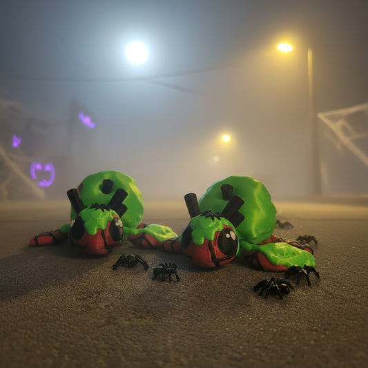 Poison Apple Turtle – Halloween Themed Turtle Figurine – Spooky Cute Desk Buddy Gift