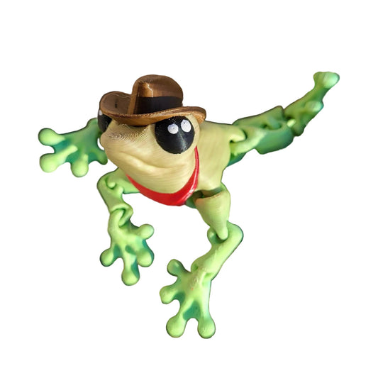 Cowboy Frog – Cute Western Frog Figurine – Desk Buddy Gift