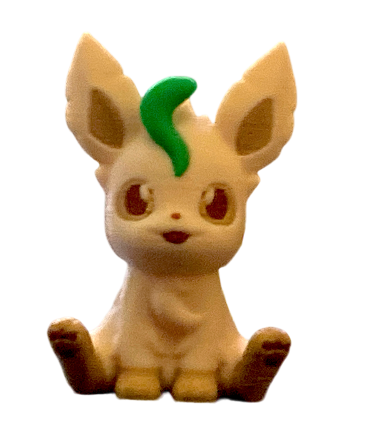 Evo Pals – Leaf Fox Companion (Green) – Cute Desk Buddy Collectible Gift