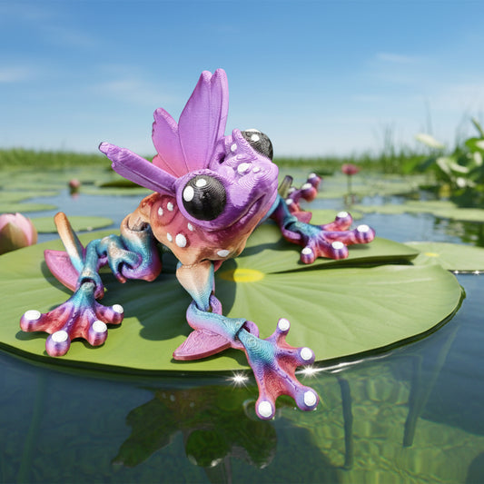 Flutterfrog Butterfly Frog – Cute Fantasy Frog Figurine – Desk Buddy Gift